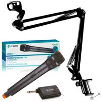 Kit Microfone Sem Fio De Mão + Suporte Mesa Articulável - Knup