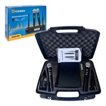 Kit Microfone Sem Fio Digital Profissional - Preto