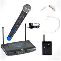 Kit Microfone Sem Fio TSI MS 215 CLI-UHF Mão /Cabeça /Lapela