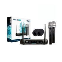 Kit Microfone Sem Fio Vokal Vws20 Vhf + Espumas