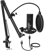 Kit Microfone Usb Fifine T669 Braço Shock Mount Pop Filter