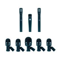 Kit Microfones para Bateria 8 Peças Kadosh K8 Slim com Case