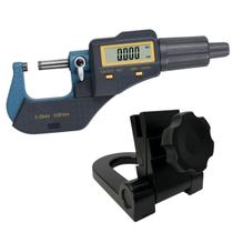kit micrometro externo digital 0 a 25 mm + suporte