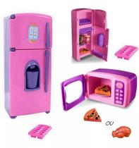 Kit Microondas E Geladeira Infantil Cook House Meu Lanchinho
