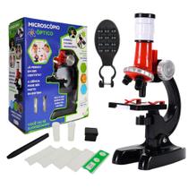Kit Microscópio Infantil Brinquedo De Cientista Educativo