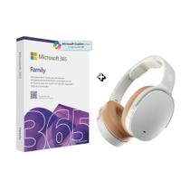 Kit Microsft 365 Family Com Fone Skullcandy Hesh Evo Branco Kit Microsft 365 Family Com Fone Skullcandy Hesh Evo Branco