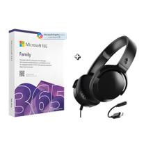 Kit Microsft 365 Family Com Fone Skullcandy Riff Com Fio Kit Microsft 365 Family Com Fone Skullcandy Riff Com Fio