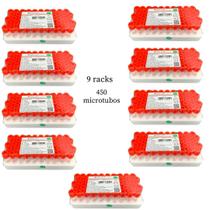 Kit Microtubo Com 450 Tubos Ativador Tubo De Coleta Tubo Mini 9 Racks