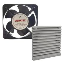 Kit microventilador 150x150x52 110v 220v + veneziana