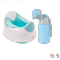 Kit mictorio portatil compacto com tampa higienica antiodor e troninho infantil bebe crianças xixi