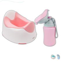 Kit mictorio portatil compacto com tampa higienica antiodor e troninho infantil bebe crianças xixi
