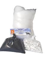 Kit Mídias Filtragem 500g Cerâmica E Carvão + 1m Lã+ 2bolsas