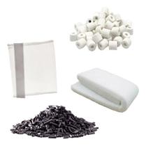 Kit Mídias Para Pequenos Filtros Carvão - Cerâmica - Perlon