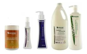 Kit Midori Shampoo 2L, Impacto 1L, Protetor , Fluido, Sos 1K