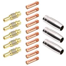 Kit Mig 15ak - 10 Bico De Contato 0,8mm + 3 Bocal 12mm + 5 Porta Bico (Difusor)