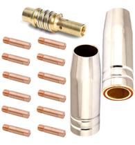 Kit Mig 15ak - 10 Bicos 0,8mm / 2 Bocais 12mm / 1 Difusor Kit Mig 15ak - 10 Bicos 0,8mm / 2 Bocais 12mm / 1 Difusor