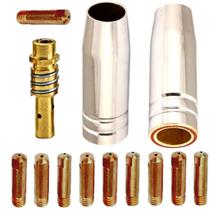 Kit Mig 15ak - 10 Bicos 1,0mm m6x25 / 2 Bocais 12mm / 1 Difusor