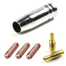 Kit Mig 15ak - 10 Bicos De Contato 0,8mm + 3 Bocal 9,5mm + 3 Porta Bico (Difusor) Kit Mig 15ak - 10 Bicos De Contato 0,8mm + 3 Bocal 9,5mm + 3 Porta Bico (Difusor)