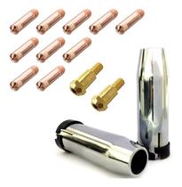 Kit Mig 24kd - 2 Bocal 12mm + 10 Bicos M6x25 0,8mm + 2 Porta Bico de Contato M6 Kit Mig 24kd - 2 Bocal 12mm + 10 Bicos M6x25 0,8mm + 2 Porta Bico de Contato M6