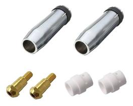 Kit Mig 24kd - 2 Bocal 12mm / 2 Difusor Cerâmico / 2 Porta Bico de Contato M6 - Galzer