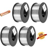 Kit Mig - 4 Arames Solda Mig S/ Gás 0,8mm Galzer + 1 Bico de Contato 0,8mm