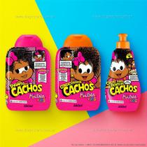 Kit Milena Infantil Cabelos Ondulados, Cacheados e Crespos Shampoo + Condicionador + Creme para Pentear