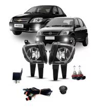 Kit milha chevrolet celta 2007 a 2015 e lampadas vidro