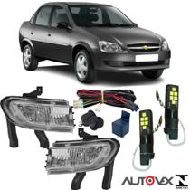 Kit milha corsa classic 2011 a 2017 e super branca led bulbs