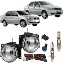 Kit milha fiat siena 2001 2012 super branca led 6000k