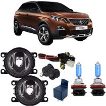 Kit milha peugeot 3008 2011 a 2015 super branca Kit milha peugeot 3008 2011 a 2015 super branca