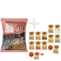 kit Milho de pipoca mushroom 1kg + 2 temperos em sache você escolhe