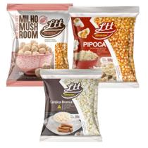Kit Milho de Pipoca Mushroom 1kg + Pipoca Tipo1 500g + Canjica Branca 500g Ltt Alimentos