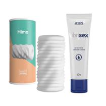 Kit Mimo do Prazer Estimulador Masculino com Lubrificante Lubrisex 60g
