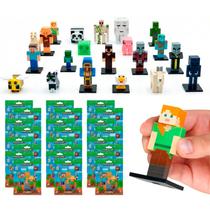 Kit Minecraft 24 Bonecos Colecionáveis E Sortidos Personagem Video Game Figuras Surpresa