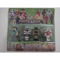 Kit minecraft com 4 personagens