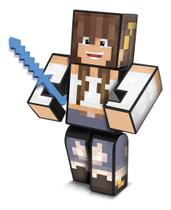 Kit Minecraft Duda Berud 15cm Algazarra Espada Picareta Machado