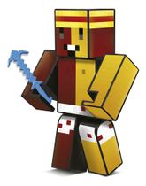 Kit Minecraft Geleia 15cm Algazarra Espada Picareta Machado
