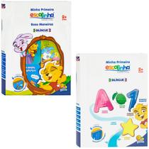 Kit Minha Primeira Escolinha + Boas Maneiras 12 Livrinhos Infantis Todo Livro Bilíngue Kit Minha Primeira Escolinha + Boas Maneiras 12 Livrinhos Infantis Todo Livro Bilíngue