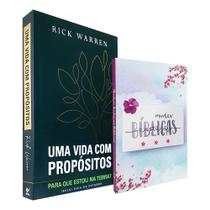 Kit Minhas Anotações Bíblicas Aquarela + Uma Vida com Propósitos Rick Warren - Editora Vida
