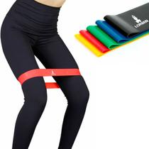 Kit Mini Band 5 Faixas elásticas Exercício Funcional pilates ginástica 891 - Lorben