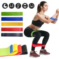 Kit Mini Band Com 5 Níveis Fit Academia Ótima Resistência