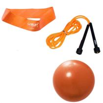 Kit Mini Band Leve + Corda de Pular + Bola Overball Liveup Sports