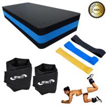 Kit Mini Band + Par De Caneleira 5 Kg + Step Em Eva