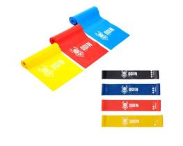 Kit Mini Bands 4 intensidades Faixas Elásticas Thera Odin Fit