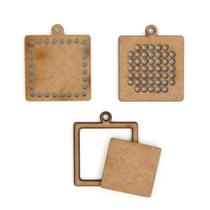 Kit Mini Bastidor e Pingentes - Quadrado Pequeno