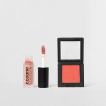 Kit Mini Batom Líquido Nude Matte + Mini Blush Cremoso Caramelo Océane Edtion (2 Produtos)