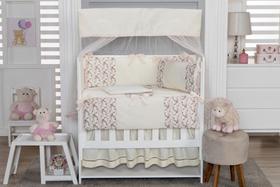 Kit Mini Berço 08 Peças - Floral Rosa Kit Mini Berço 08 Peças - Floral Rosa