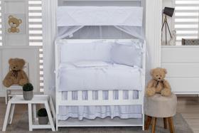 Kit Mini Berço 08 Peças - Piquet Branco Kit Mini Berço 08 Peças - Piquet Branco