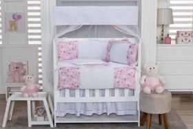 Kit Mini Berço 08 Peças - Soninho Rosa