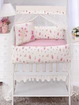 Kit Mini Berço 10 Peças 100% Algodão Para Bebe Menino Menina